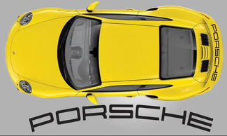 Porsche 991 Turbo Racing Tail Spoiler Stripes Decal Sticker
