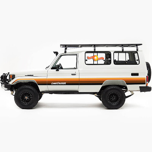 Vintage Style Side Stripes Vinyl Decal For Toyota Land Cruiser Troopy 75