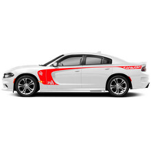 Honeycomb Wildcat Style Stripes Side Vinyl Decal Sticker for Dodge Charger 2015-2022_2