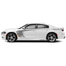 Honeycomb Wildcat Style Stripes Side Vinyl Decal Sticker for Dodge Charger 2015-2022_3