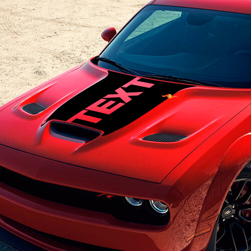 Custom Lettering Hood Vinyl Decal Sticker for Dodge Challenger 2015-2021
