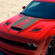 Custom Lettering Hood Vinyl Decal Sticker for Dodge Challenger 2015-2021_3