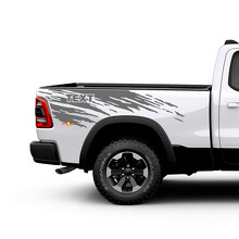 Custom Text Distressed Style Bedside Vinyl Decal Kit for Dodge Ram 1500_2
