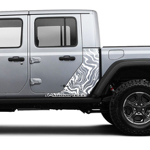 Jeep Gladiator Side Contour Map Body Vinyl Graphic Stripes Kit 2018-2021
 2