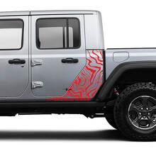 Jeep Gladiator Side Contour Map Body Vinyl Graphic Stripes Kit 2018-2021
 3