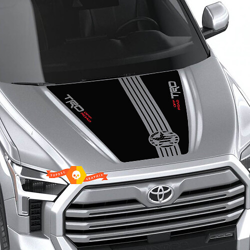 TRD Military Star USA Flag Hood Vinyl Decal Sticker for Toyota Tundra 2022