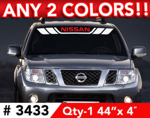 Nissan Windshield Stripes Vinyl Decal For Nissan Cars