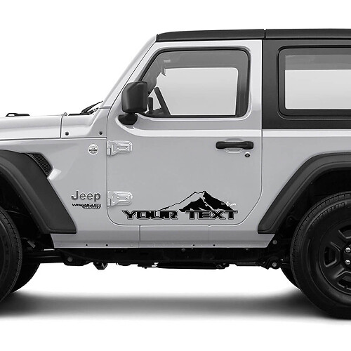 2 New JEEP Wrangler Door Decal Sticker Mountains side Graphics Decal Sticker
