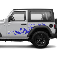 2 New JEEP Wrangler Door Decal Sticker Moon Mountains side Graphics Decal Sticker
 2