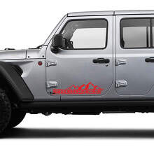 Custom Text Mountains Door Vinyl Graphics Decal Sticker for Jeep Gladiator 3