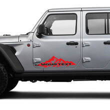 Pair Jeep Gladiator Door Mountains Two Colors Vinyl Graphics Decal Sticker
 2