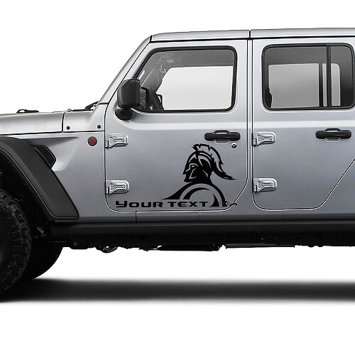 Custom Text Gladiator Door Vinyl Graphics Decal Sticker for Jeep Gladiator