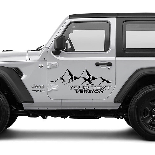 2 New JEEP Wrangler Unlimited Door Decal Sticker 4x4 off-road Mountains side Graphics Decal Sticker
