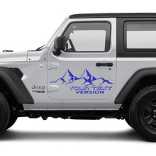 2 New JEEP Wrangler Unlimited Door Decal Sticker 4x4 off-road Mountains side Graphics Decal Sticker
 2