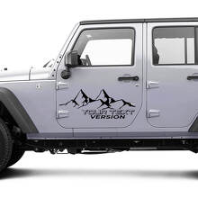2 New JEEP Wrangler Unlimited Door Decal Sticker 4x4 off-road Mountains side Graphics Decal Sticker
 4