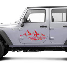2 New JEEP Wrangler Unlimited Door Decal Sticker 4x4 off-road Mountains side Graphics Decal Sticker
 6