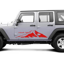 2 New JEEP Wrangler Unlimited 4 Door Decal Sticker Mountains side Graphics Decal Sticker
 3