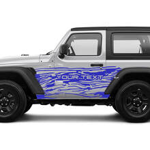 2 New JEEP Wrangler Unlimited 4 Door Decal Sticker 4x4 off-road Splash Mud Mountains side Graphics Decal Sticker
 2