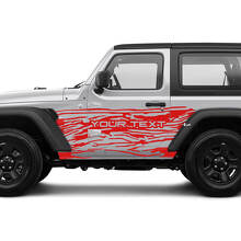 2 New JEEP Wrangler Unlimited 4 Door Decal Sticker 4x4 off-road Splash Mud Mountains side Graphics Decal Sticker
 3
