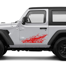 2 New JEEP Wrangler destroyed Decal Sticker Mountains side Graphics Decal Sticker
 3
