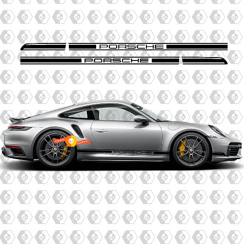 Porsche 911 718 Taycan Turbo Side Stripes Kit Decal Sticker
