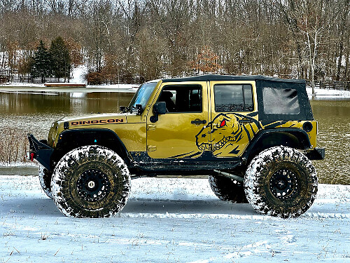 Dinocon T-Rex trex Dinosaur Rex Side Decal for Jeep Wrangler 2 doors sticker
