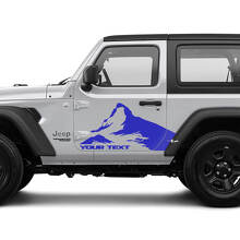 2 New JEEP Wrangler Decal Sticker Mountains side Graphics Decal Sticker
 2