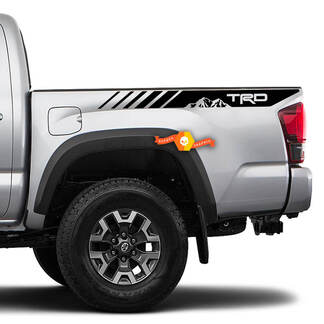 Pair Toyota Tacoma 2016 - 2022 TRD Mountains Side Bed Vinyl Decal Sticker Graphics
