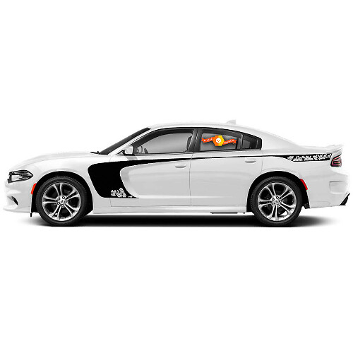 Honeycomb Big Side Stripe Vinyl Decal for Dodge Charger