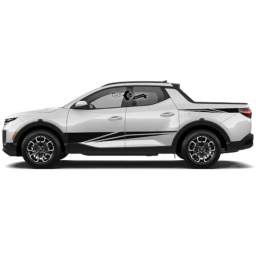 Triple Sharp Side Stripes Vinyl Decal Kit for Hyundai Santa Cruz