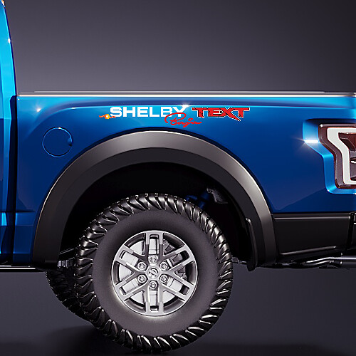Kit of Ford F-150 Raptor Shelby Baja Edition logo side bed graphics decal sticker
