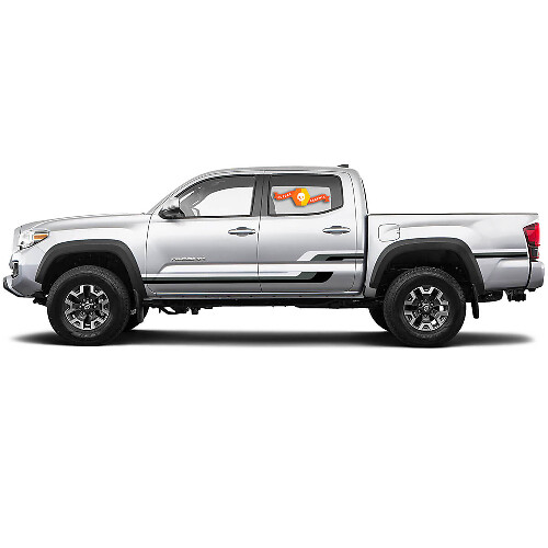 3 Colours Stripes for Tacoma Retro Side and Bed Vinyl Stickers Decal suitable for Toyota Tacoma Toyota Truck
