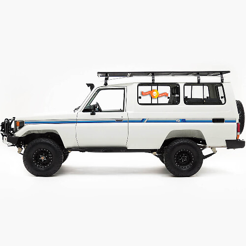 Toyota Land Cruiser Troopy 4x4 Doors Retro Old School Side Retro Vintage Graphics Stripes
