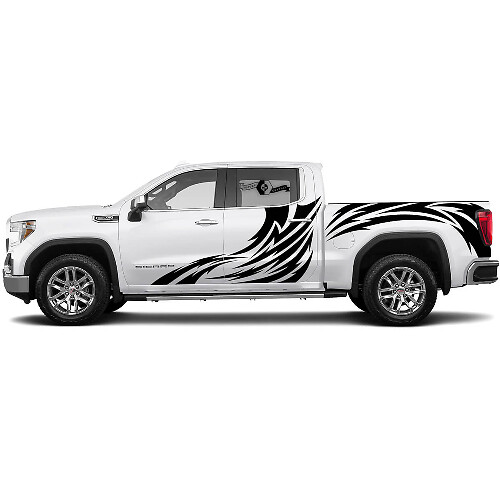 Pair Decals Sticker Side Splash Kit for GMC Sierra 1500 Doors Side Vinyl Stickers Decal Graphic
