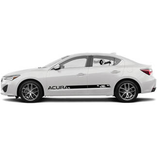 2X Side Rocker Panel Doors Graphic Acura ILX  2021 TLX Acura RLX Car Racing Decal Sticker
