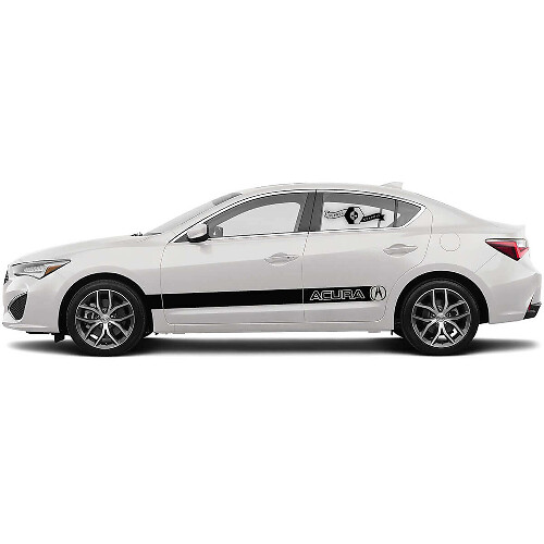 Branded Side Door Stripes Vinyl Decals Kit for Acura ILX TLX RLX