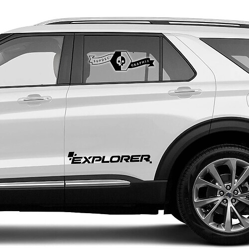 2x FORD EXPLORER Side Doors Logo Decals Stickers Graphics Vinyl
