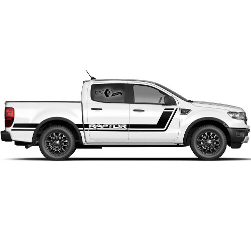 2x New Ford F150 Raptor 2022 Side Doors Stripe Bed Raptor Graphic Decal Sticker
