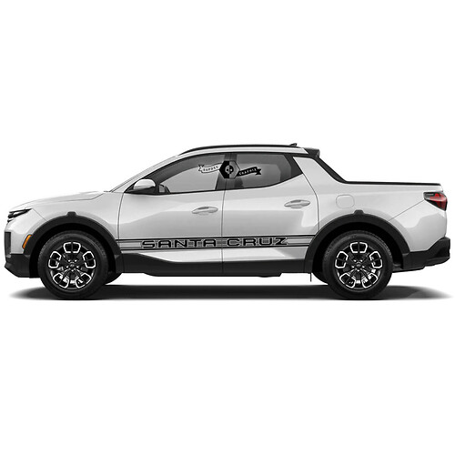 2x Hyundai Santa Cruz 2 Colos Rocker Panel Modern Side Vinyl Stickers Decal Graphic kit
