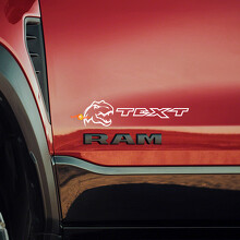 Small T-Rex Custom Text Side Vinyl Decal Kit for Ram 1500 TRX Rebel_2