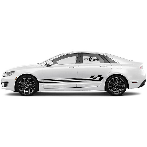 Racing Style Stripes Side Vinyl Decal Sticker for Lincoln MKZ 2020