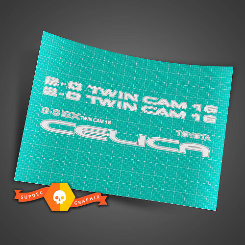 2.0 SX Twin Cam 16 Replacement Side Vinyl Decal Kit for Toyota Celica