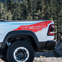Dinosaur Skin Custom Text Vinyl Decal Kit for Dodge Ram Rebel 1500 TRX_2