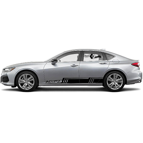 2x Acura 2021 TLX Doors Side Multiple Color Logo Graphics Acura TLX Car Racing Vinyl Decal Sticker
