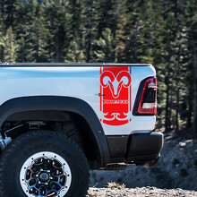 Hemi Style Custom Text Bedside Vinyl Decal Kit for Dodge Ram Rebel 1500 TRX_2
