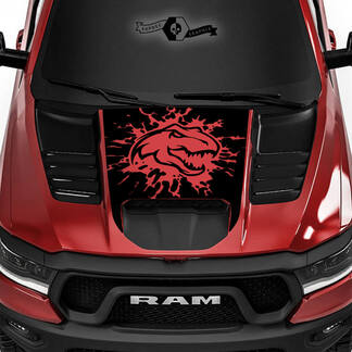 Dodge Ram Rebel 2022+   2023+ 1500 TRX T-Rex Hood Destroyed TRX Truck Vinyl Decal Graphic
