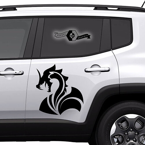 Dragon Logo Doors Side Vinyl Sticker Decal Graphic