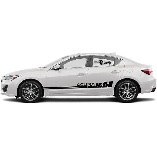 Pair Acura 2021 ILX Side Any Color Logo Graphics Acura TLX Car Racing Vinyl Decal Sticker
