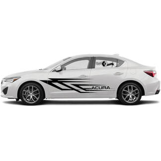 Pair Acura 2021 ILX Side Any Color Logo Doors Graphics Acura TLX Car Racing Vinyl Decal Sticker
