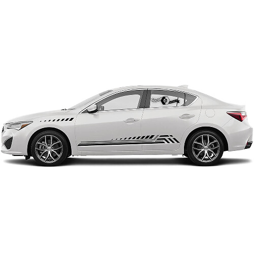 Pair Acura 2021 ILX Side Any Color Logo Doors Hood Graphics Acura TLX Car Racing Vinyl Decals Stickers
